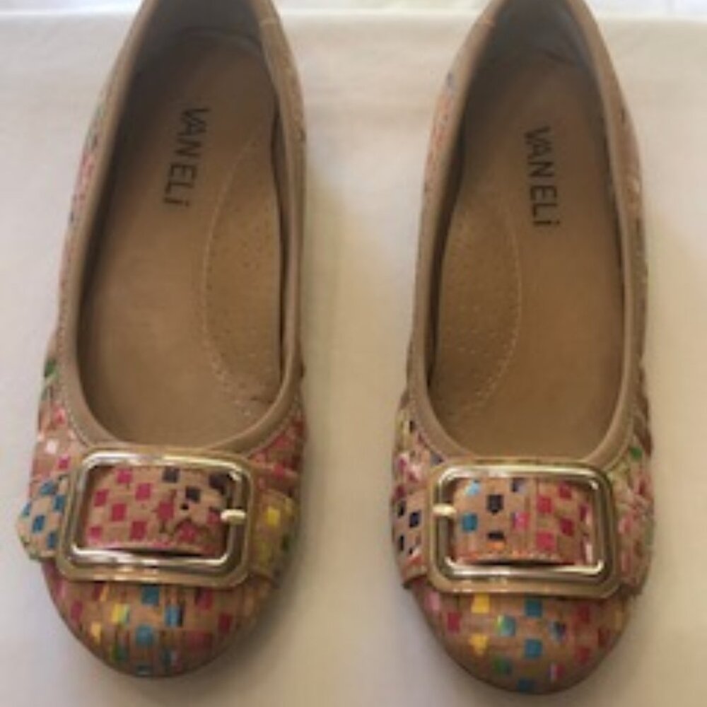 Shoes/Flats, Women's size 4 M, Multi-color
